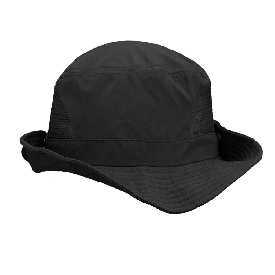 Mesh-Panel Polyester Foldable Bucket Hat