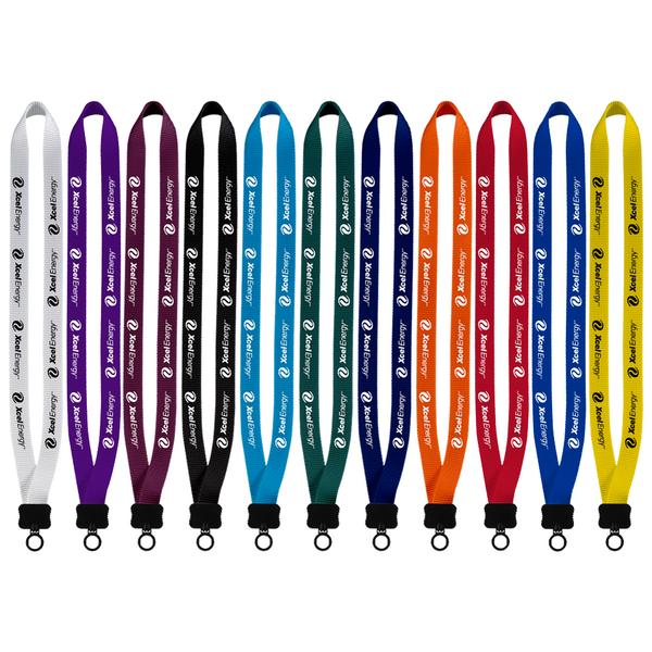 3/4" Smooth Nylon Lanyard with Plastic Clamshell & O-Ring 8