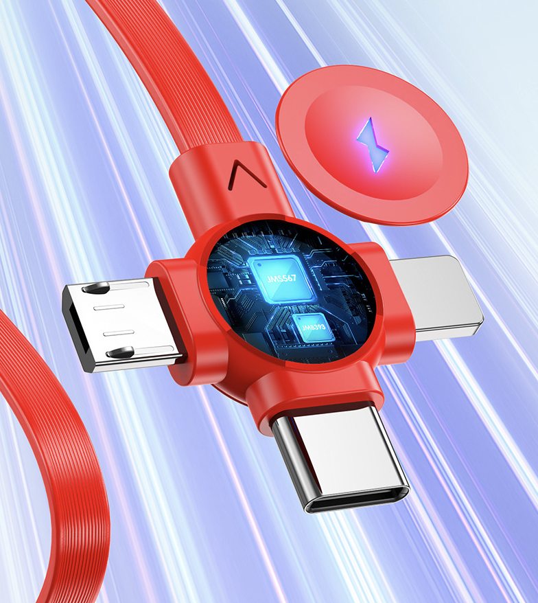 Retractable 3-in-1 USB with Lightning/Type C/Micro Ports 18