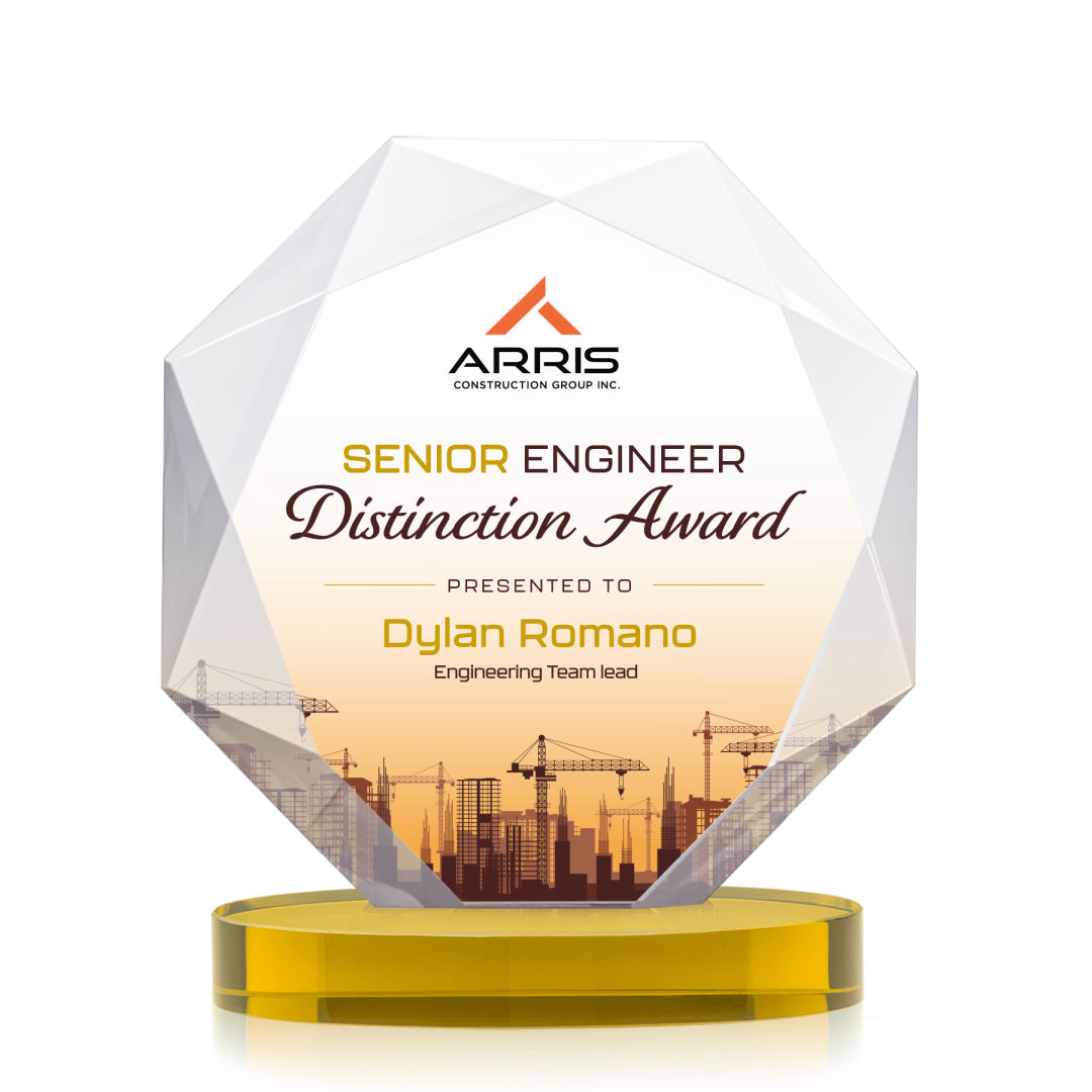 Kitchener VividPrint™ Award on Alberton Base - Gold 8