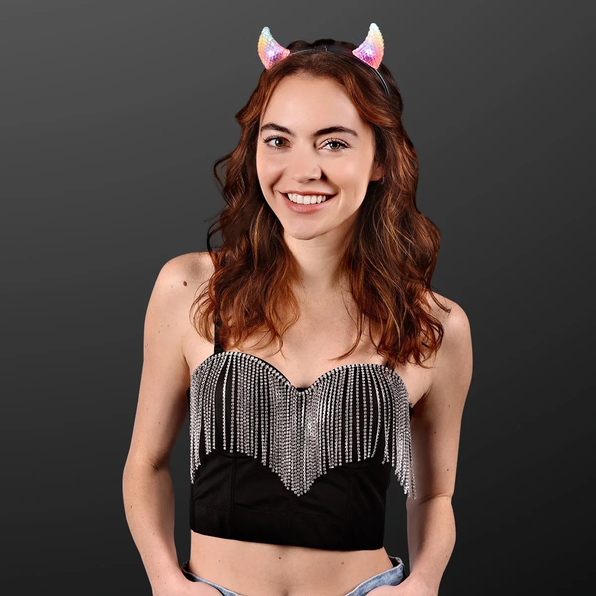 Light Up Facetted Horns LED Headbands 8