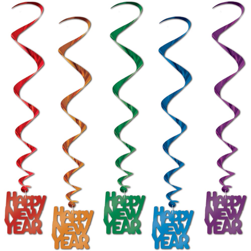 New Year Whirls - Assorted 33" 2