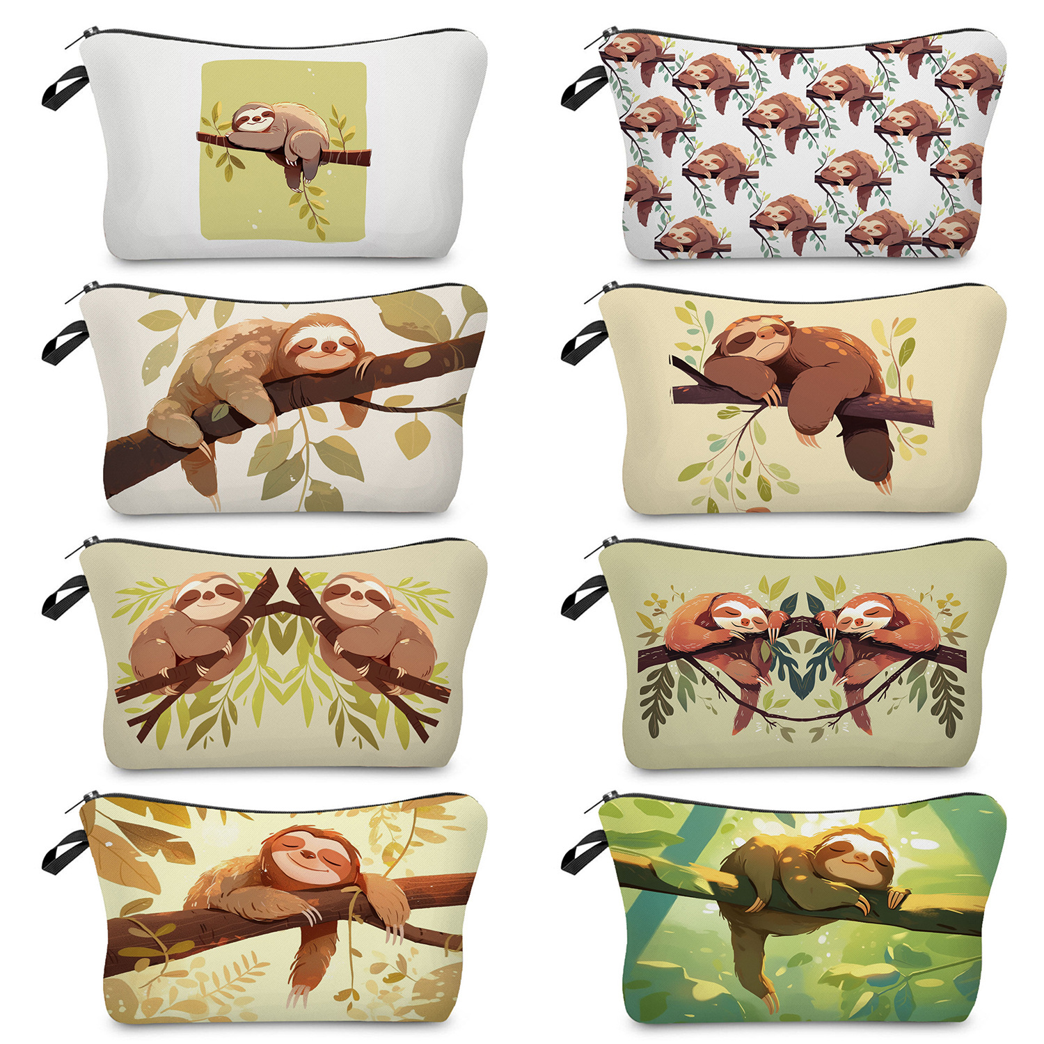 Sloth Print Cosmetic Bag 5