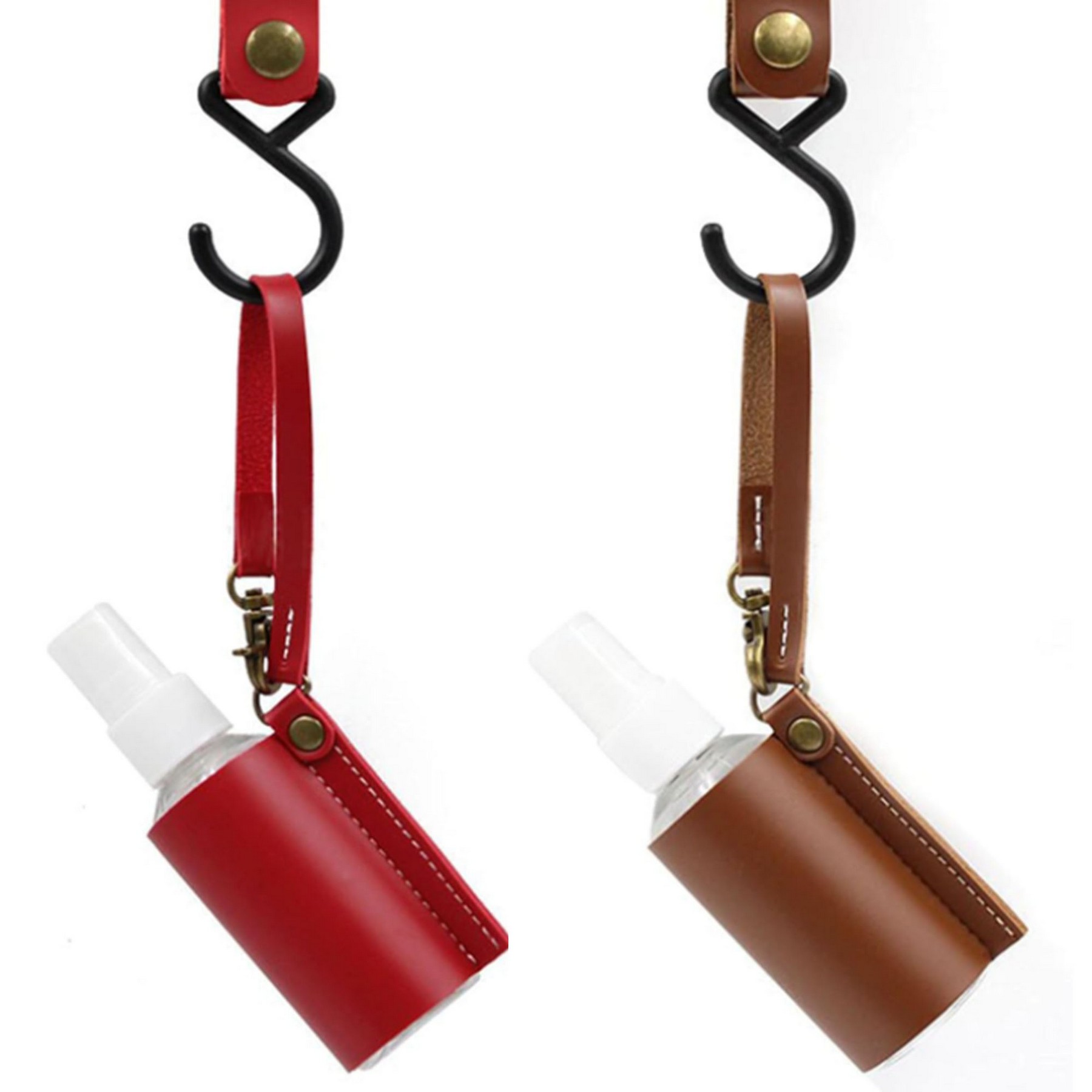 Spray Bottle Keychain With PU Leather Cover 2