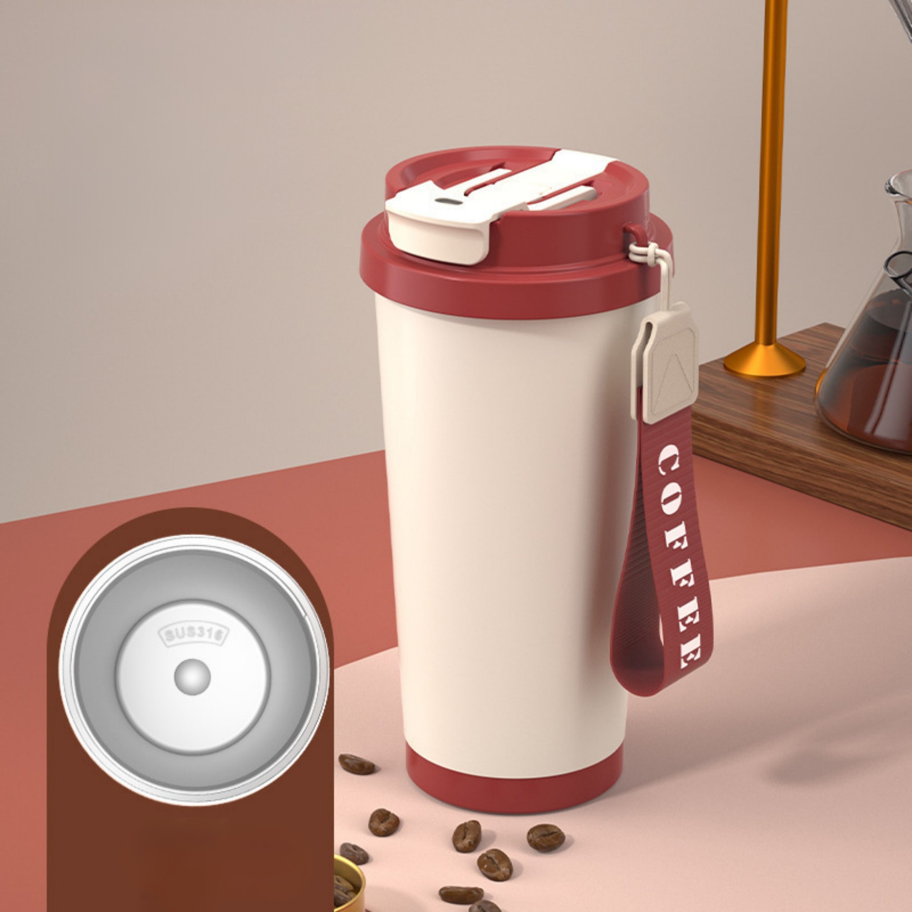 18Oz Vehicle-Mounted Gift Coffee Cup 4