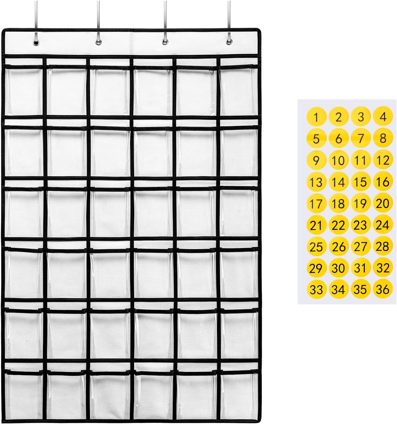 36 Clear Pockets Classroom Pocket Chart for Cell Phones 6