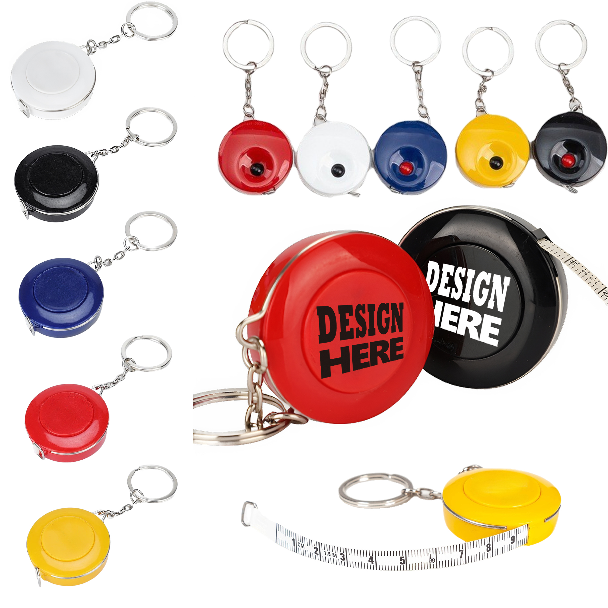 Compact Keychain with Measuring Tape 2