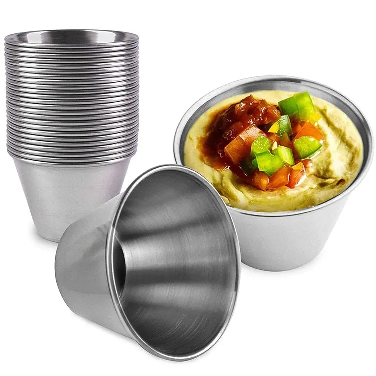 2.5 oz Stainless Steel Dipping Sauce Cup 4