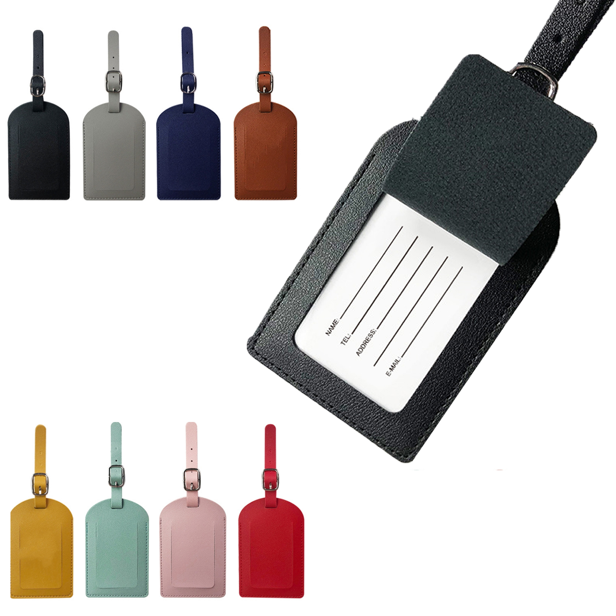 MOQ50 PU Luggage Tag With Loop 2