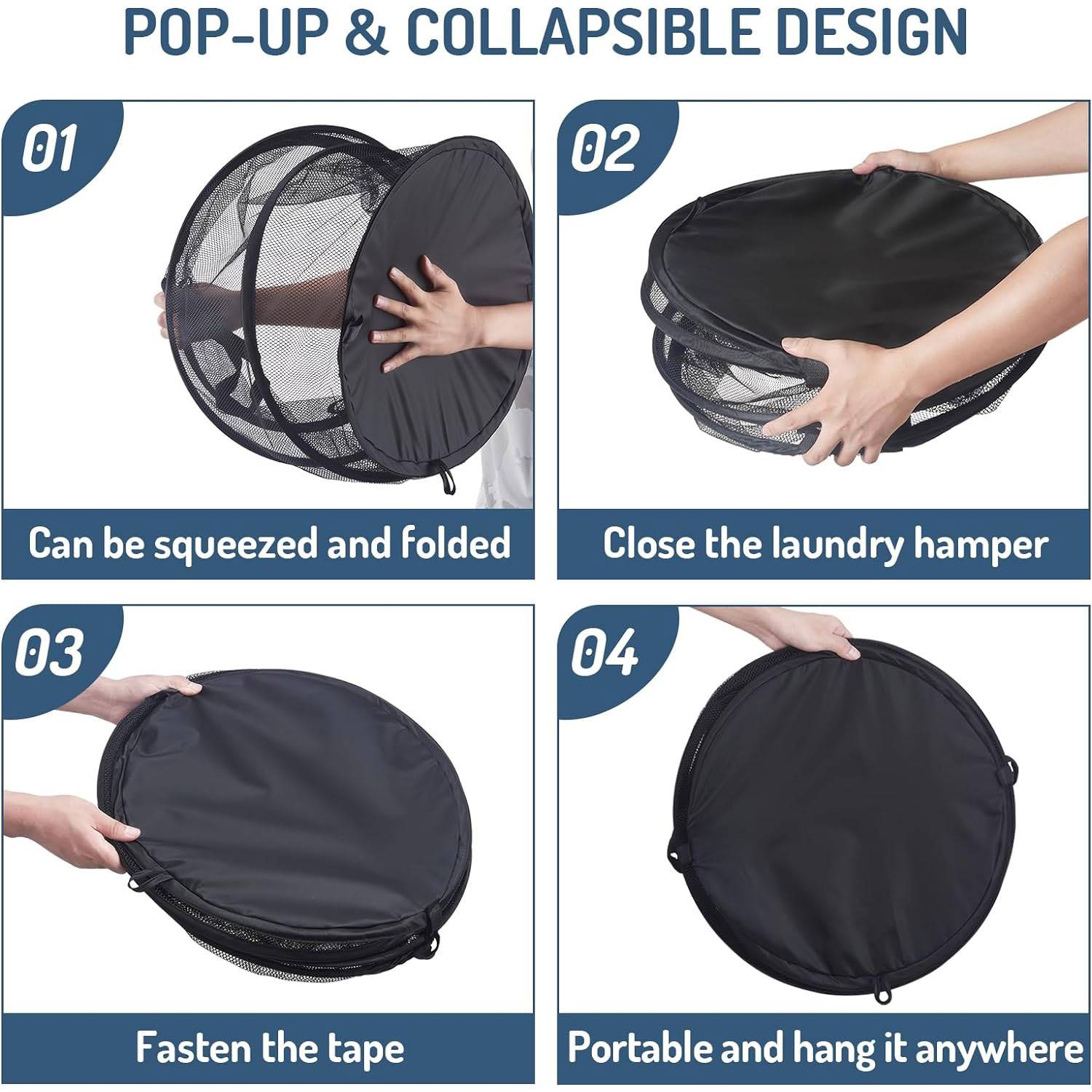 Large Collapsible Mesh Laundry Basket 4