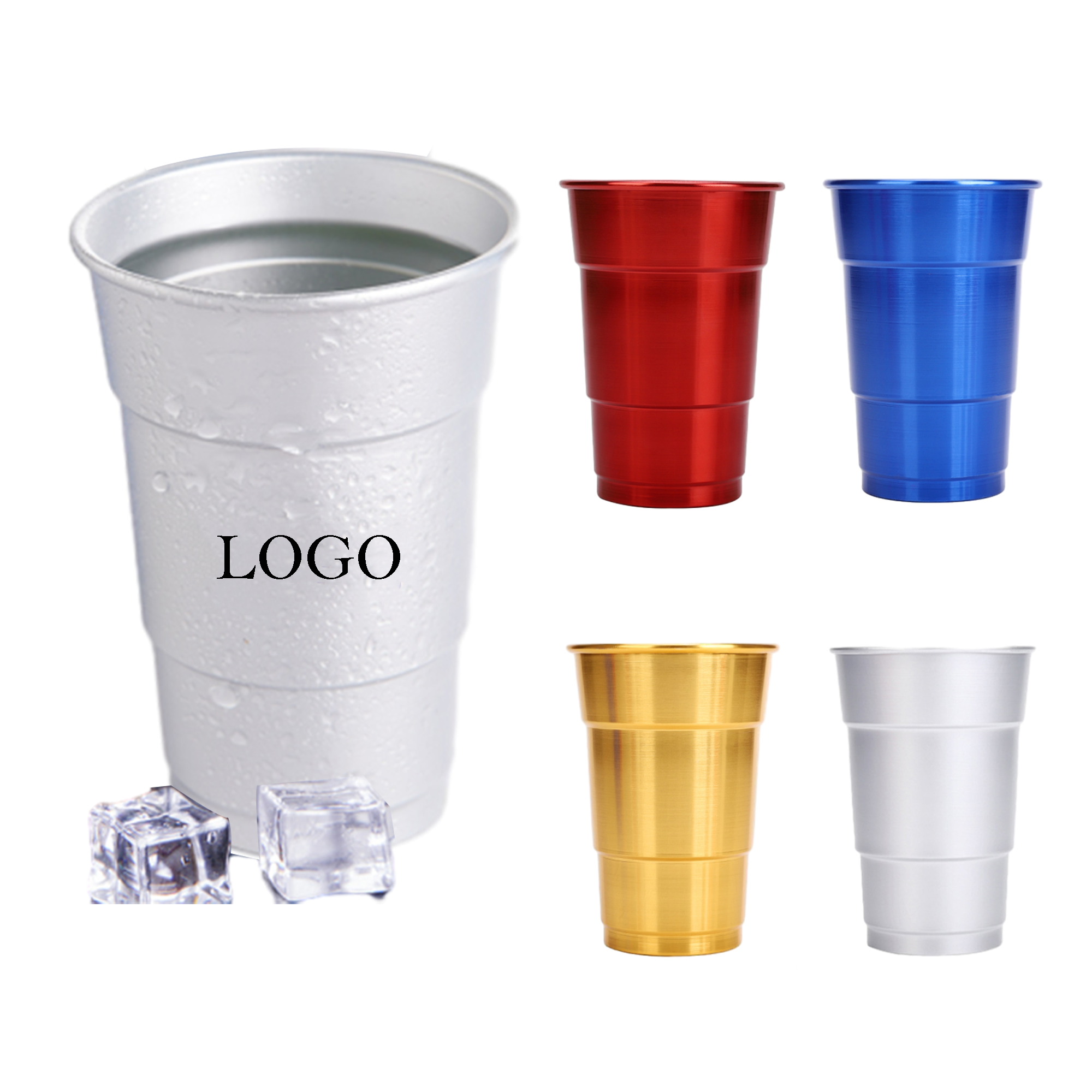 16 Oz Reusable Aluminum Drink Cup 1