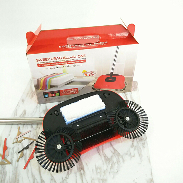 Floor Sweeper Hand Push Broom Trash Cleaning Tool 2