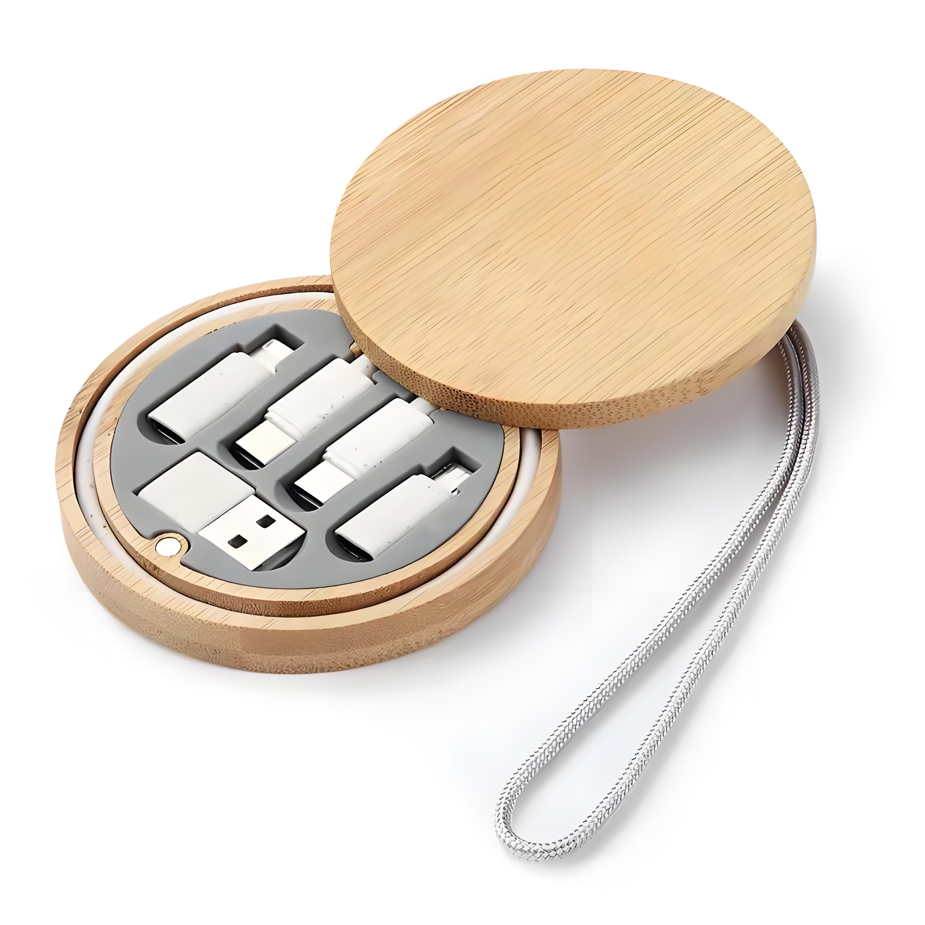 Wood Eco-Friendly Bamboo Cable Organizer 6