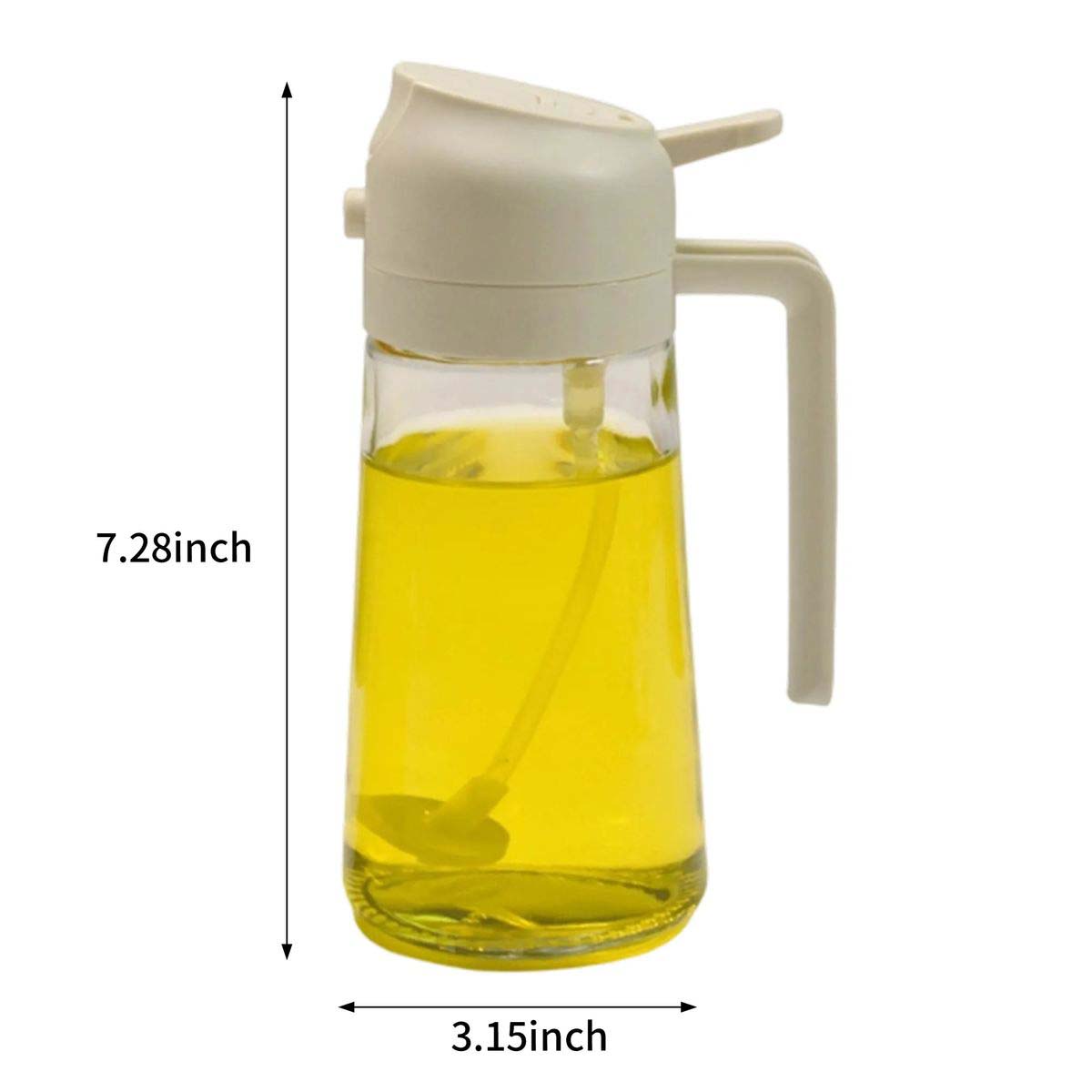 15oz Oil Dispenser Bottle with Spray and Pour Design 7