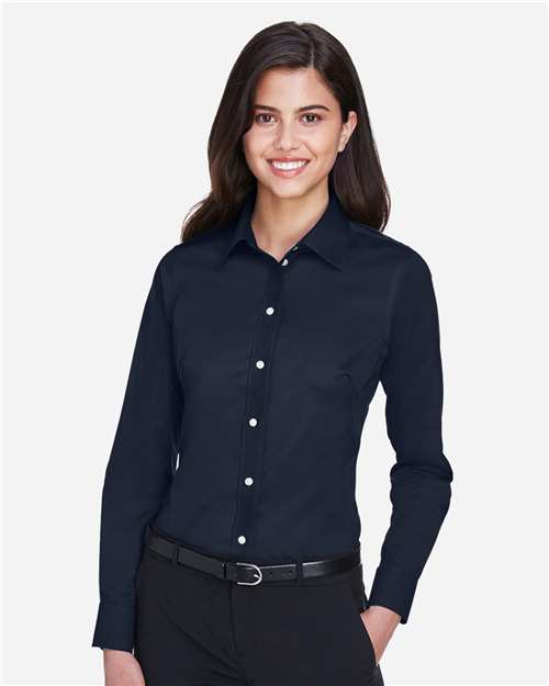 Women's Crown Collection® Solid Stretch Twill Woven Dress Shirt - DG530W 12