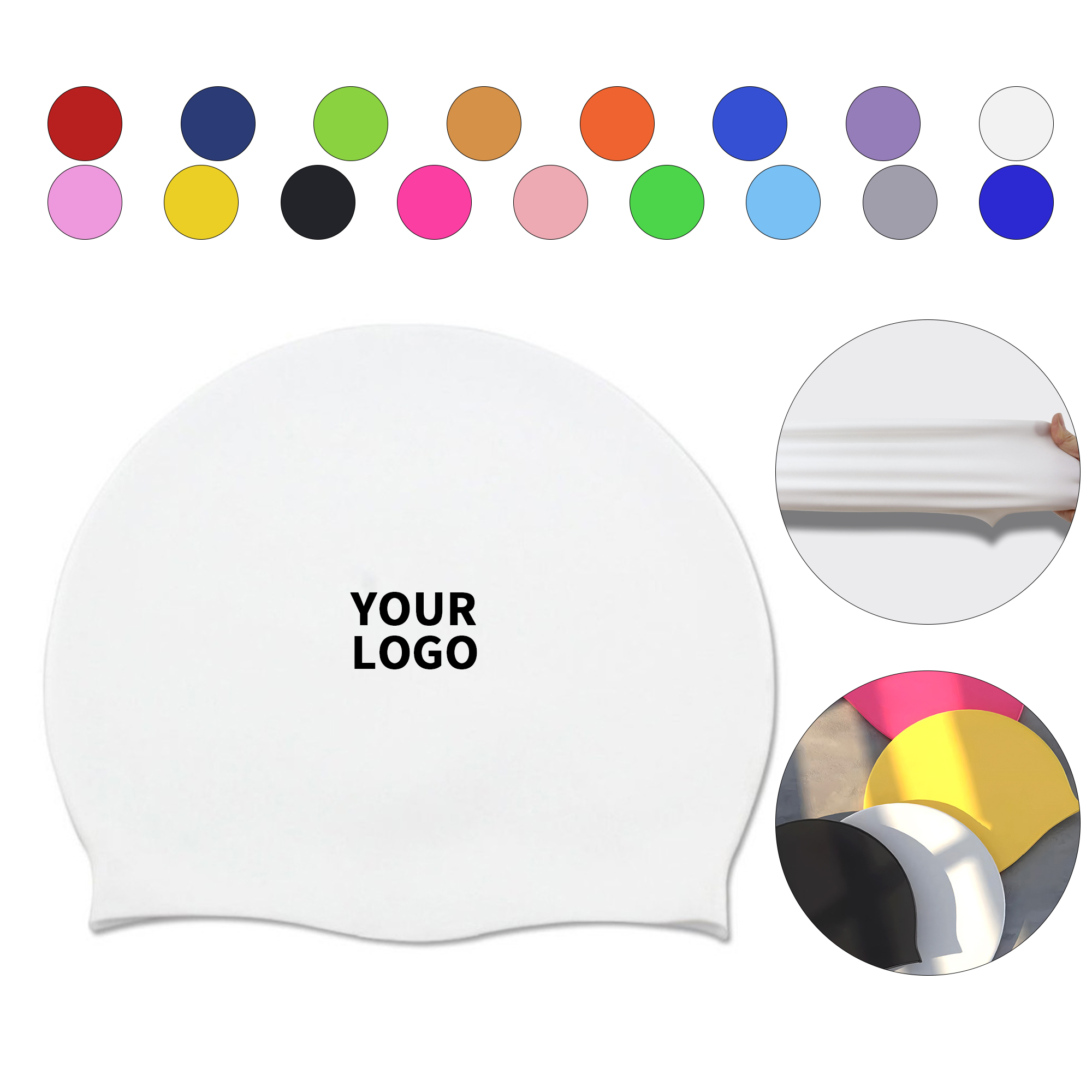 Unisex Silicone Swimming Cap With Non Slip Design 5