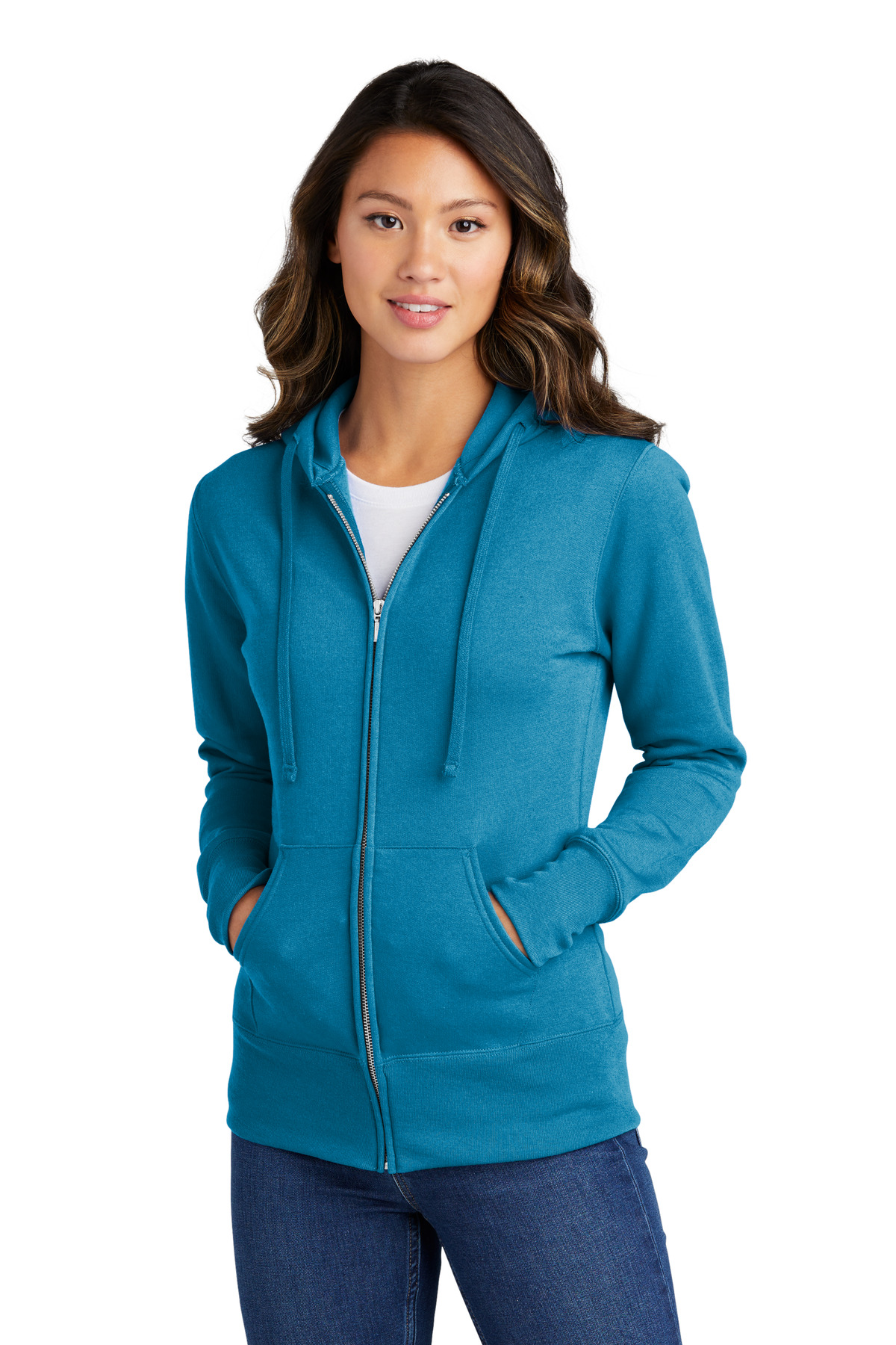 Port & Company® Women's Core Fleece Full-Zip Hooded Sweatshirt 43