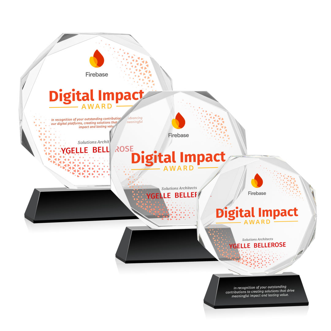 Acadian VividPrint™ Award on Newhaven Base - Black