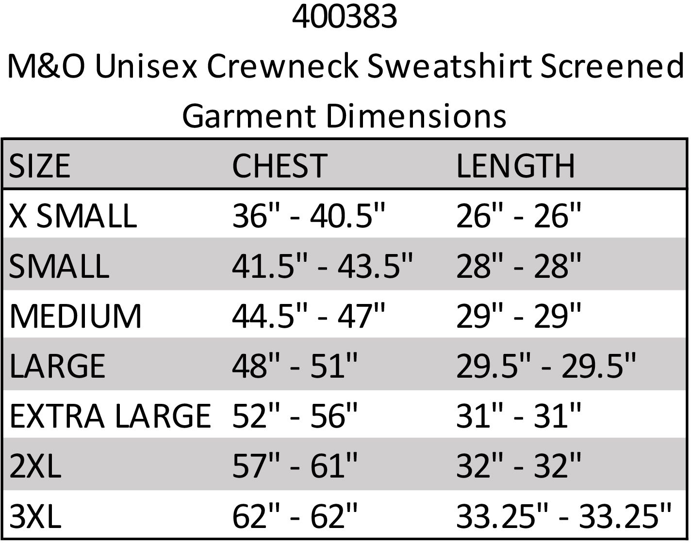 M&O UNISEX CREWNECK SWEATSHIRT SCREENED 13