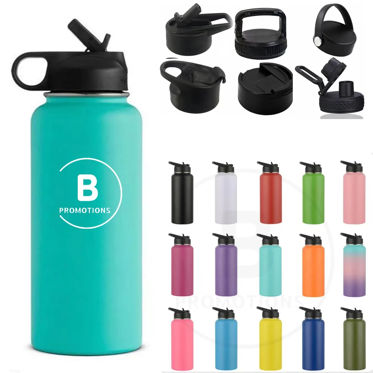 32oz  Stainless Steel Vacuum Insulated Water Bottle, custom water bottle with logo imprint 1