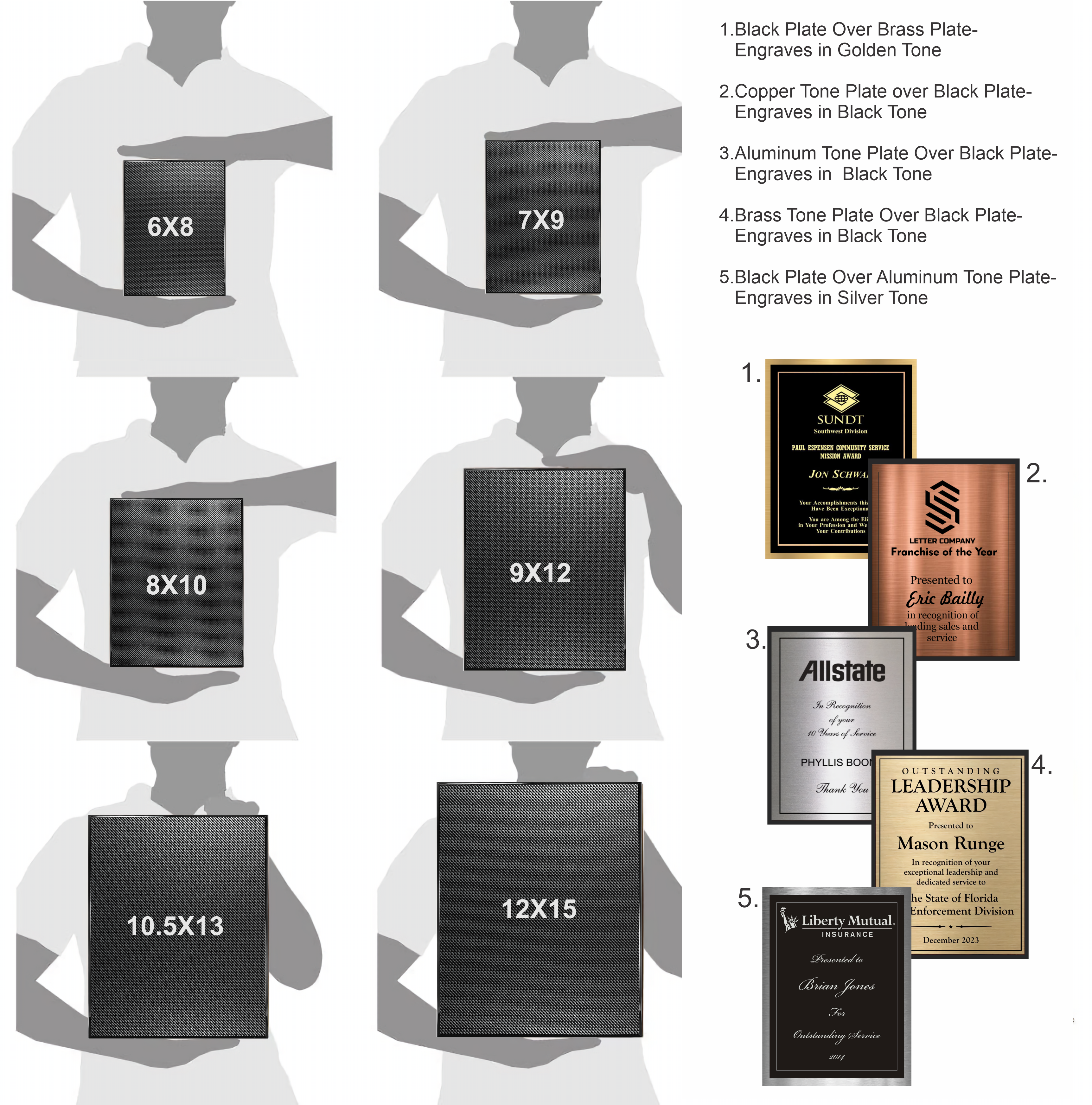 Piano Carbon Fiber Finish Plaque w/Choice of Double Plate 10