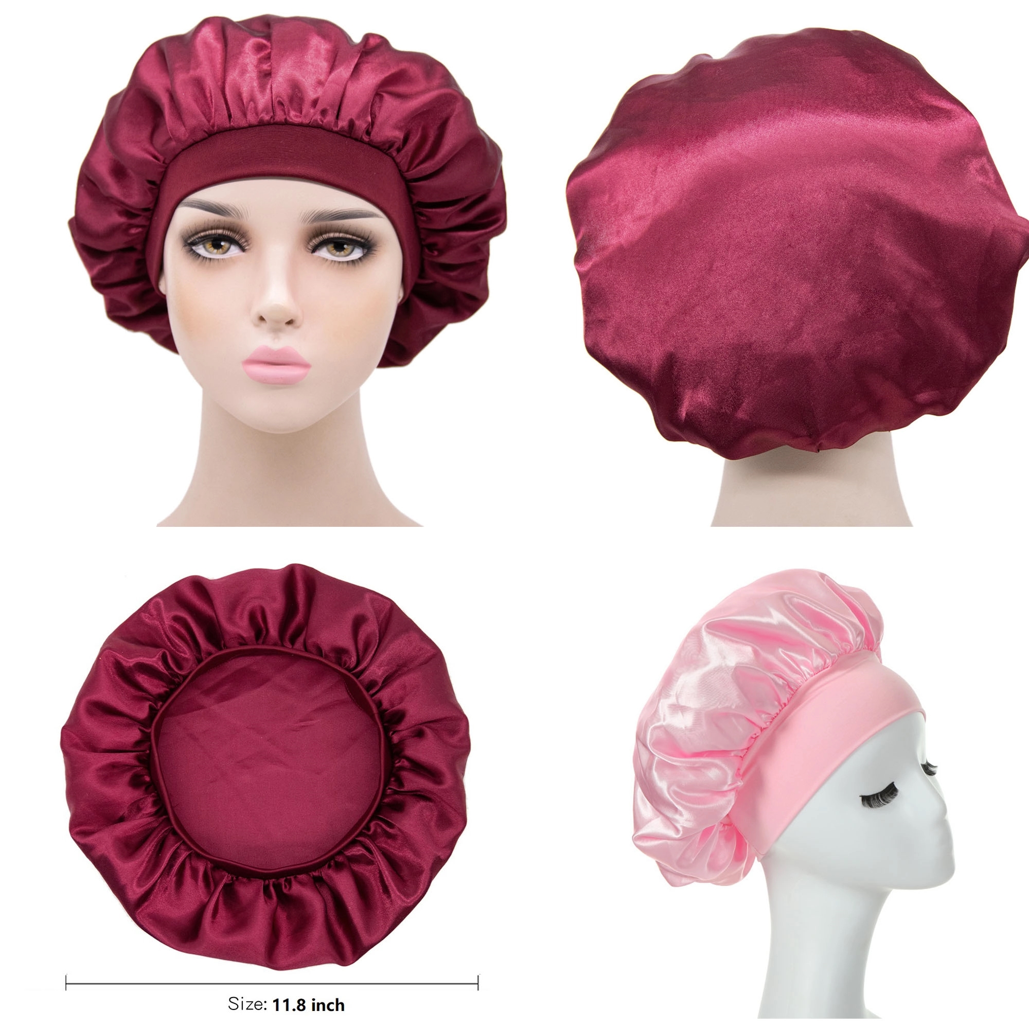 Satin Bonnet Sleep Cap 6