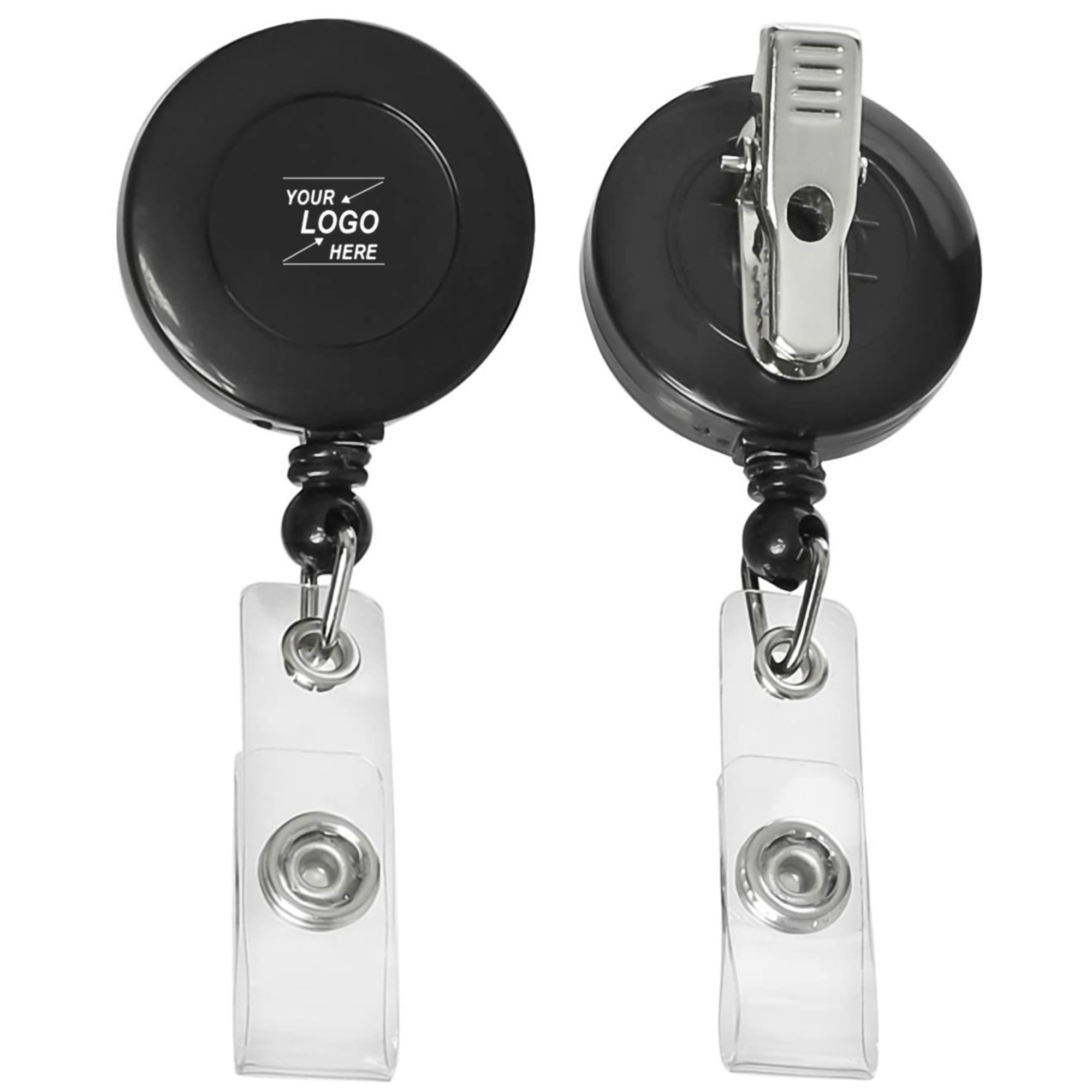 Retractable Plastic ID Badge Holder Clip 5