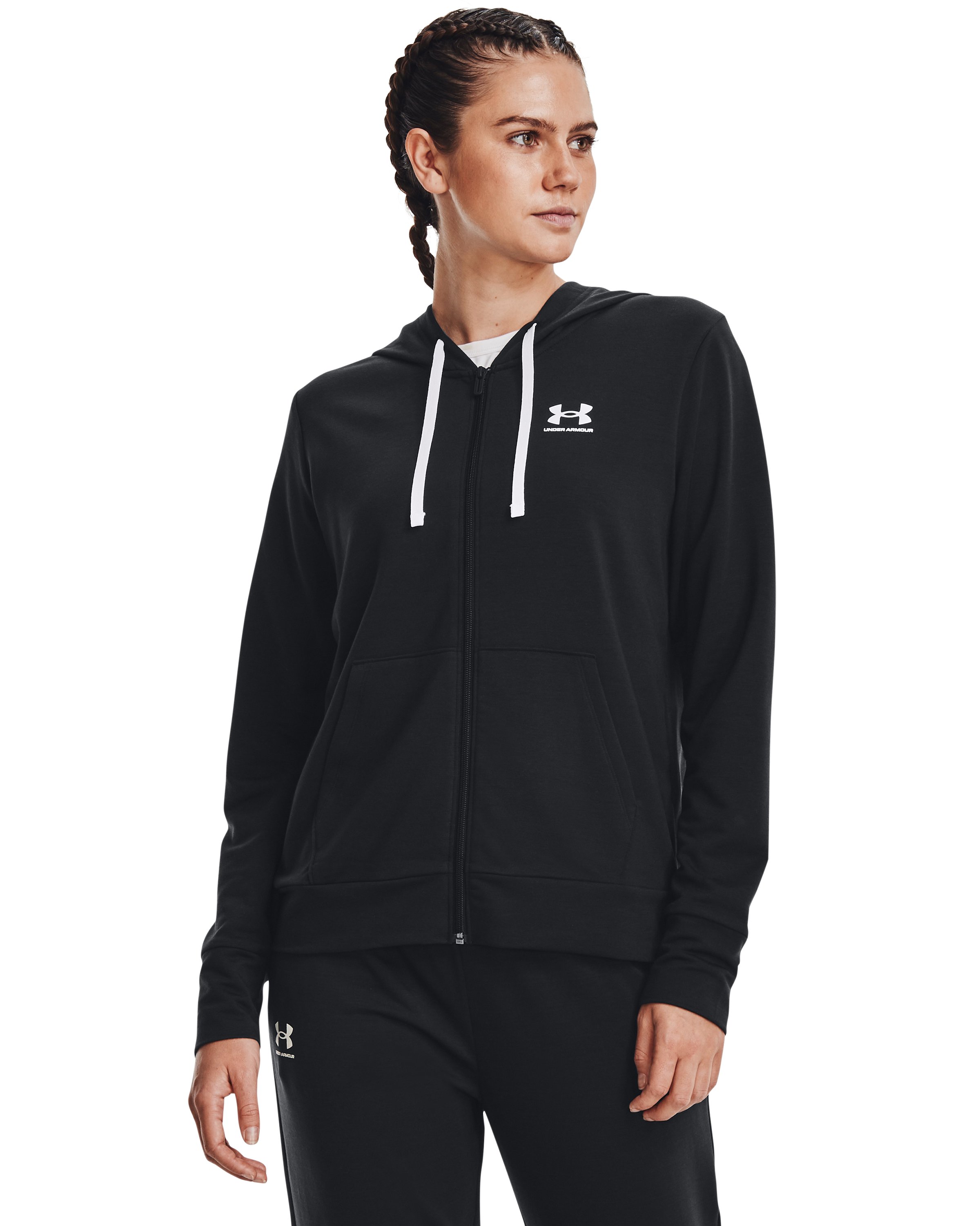 UA Rival Terry Women's Full-Zip Hoodie, custom hoodie or sweatshirt with logo imprint 3