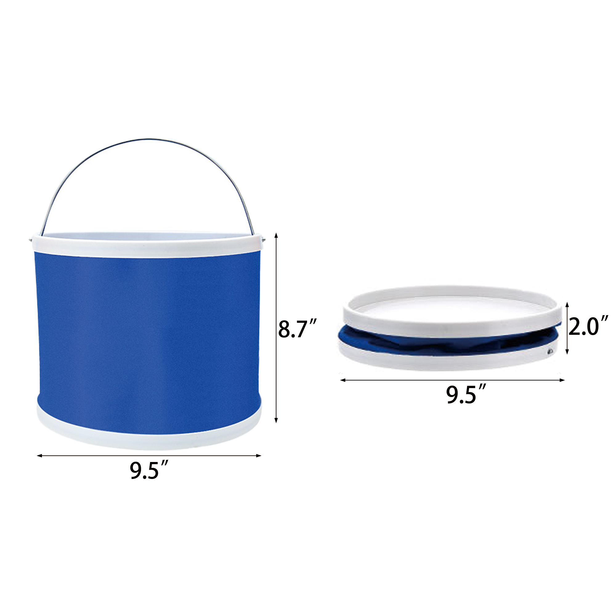 2.4 Gallons Portable Folding Bucket 3