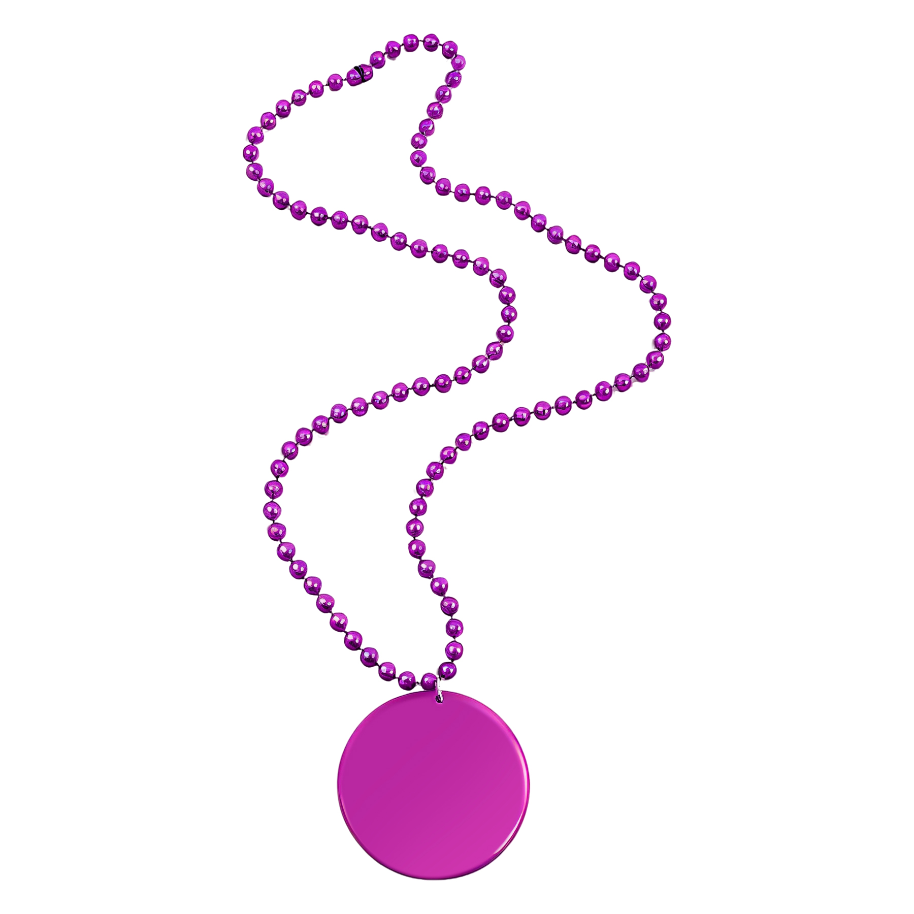 2 1/2'' Plastic Medallion Beads Necklace 5