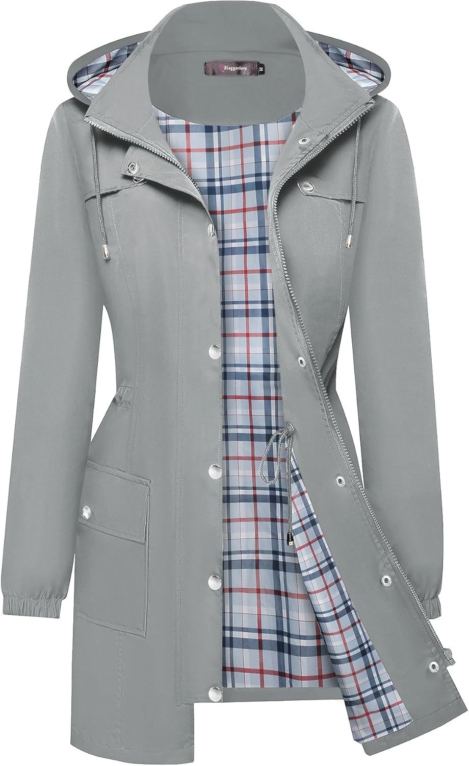 Women's Long Hooded Rain Jacket 8
