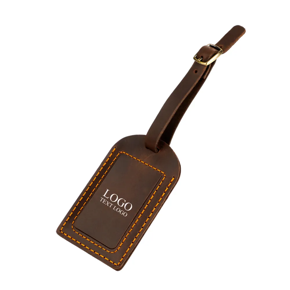 Vintage Crazy Horse Leather Luggage Tag 8