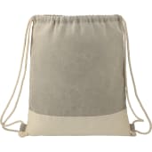 Split Recycled Cotton Drawstring Bag 6