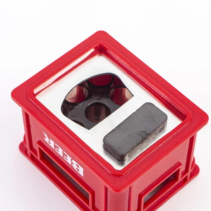 Wooden Beverage Crate Bottle Opener with Magnetic Shape 5