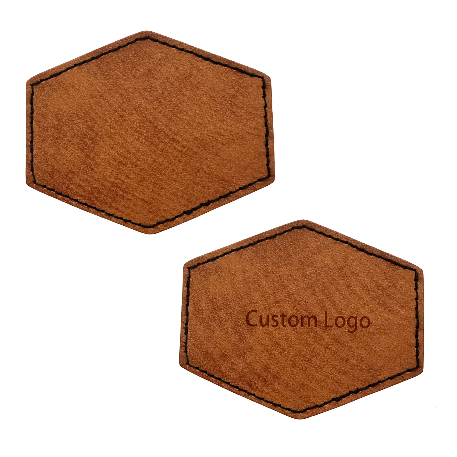 Hexagon Shape Leatherette Patch 4