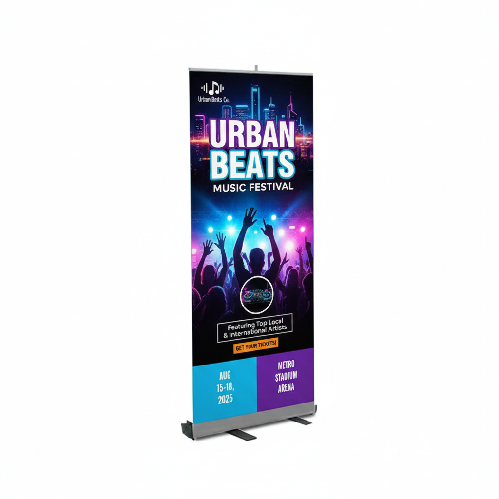 33"W x 80"H Monza™ Fx Retractable Banner Stand Kit, Vinyl 3