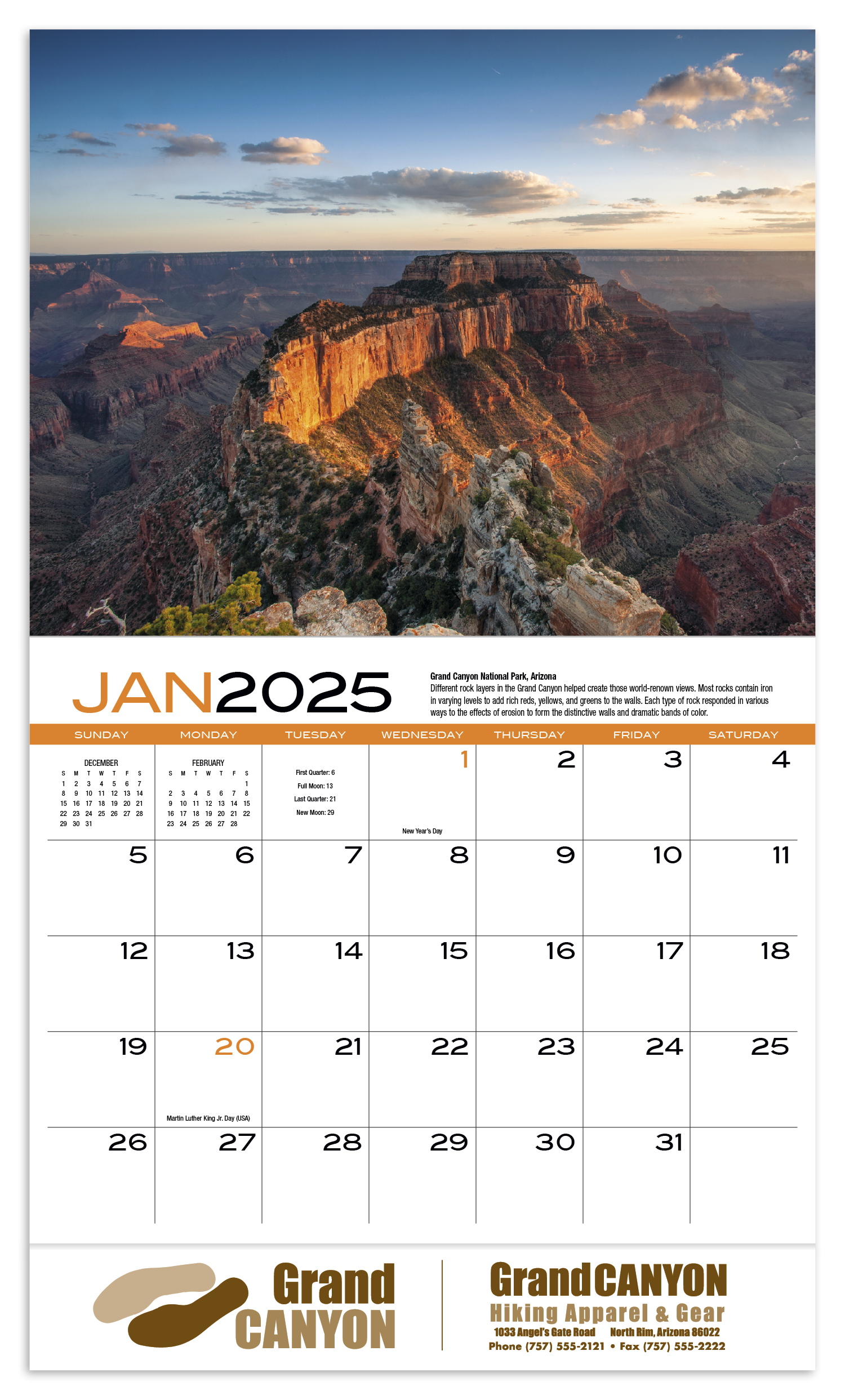 HotLine® Products Earth Appointment Calendar - Stapled 4