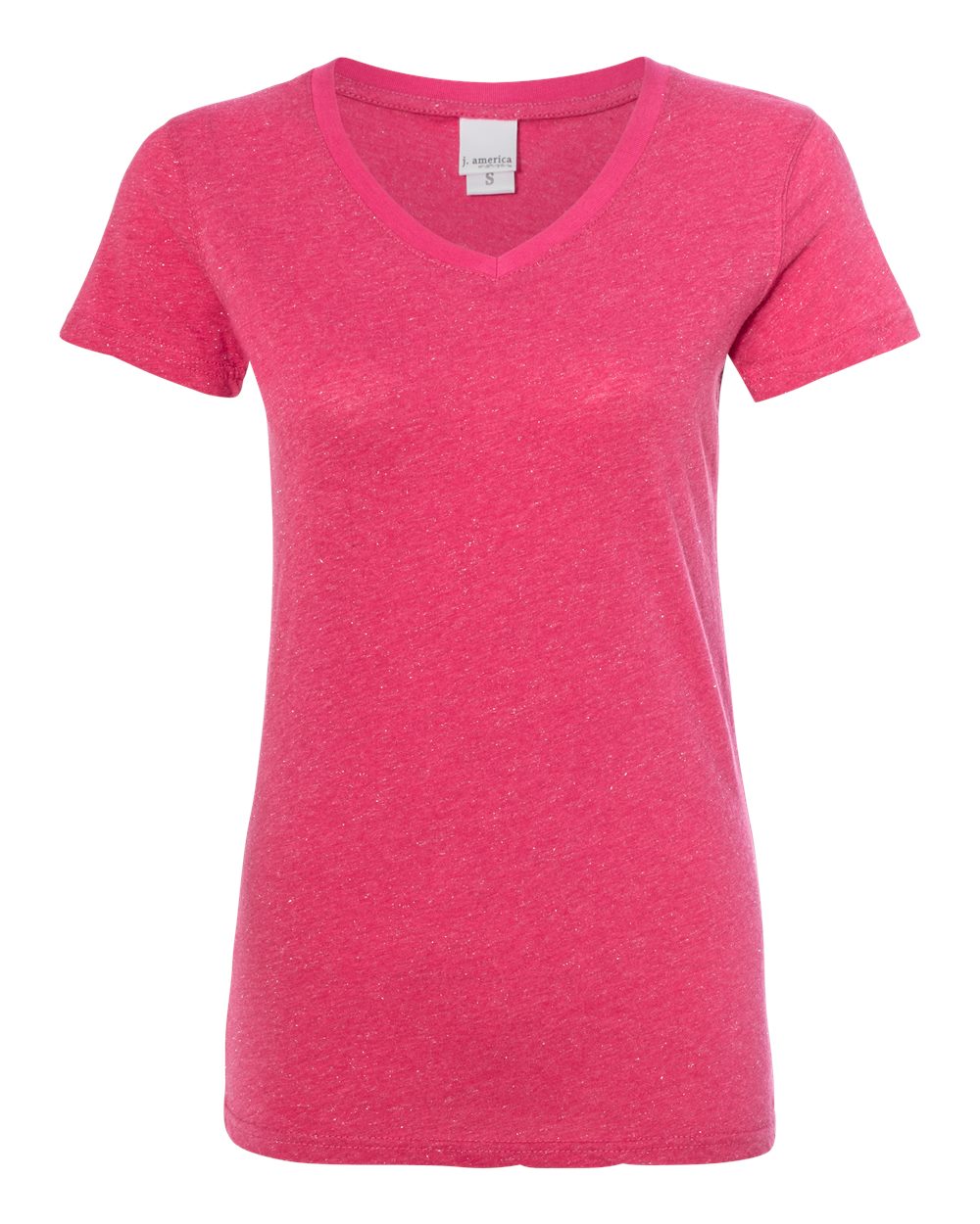 Women's Glitter V-Neck T-Shirt - 8136 2