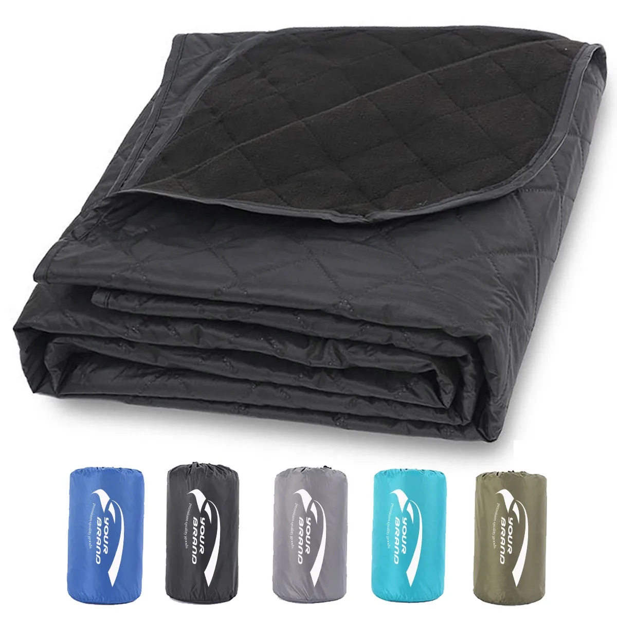 Outdoor Camping Waterproof Polar Fleece Blanket Picnic Throw 2
