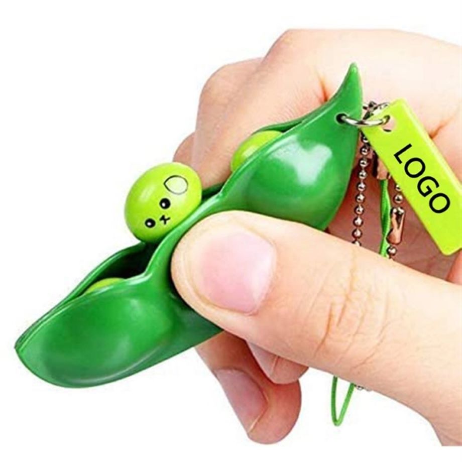 Squeeze Soybean Stress Relieving Keychain Fidget Toy 2