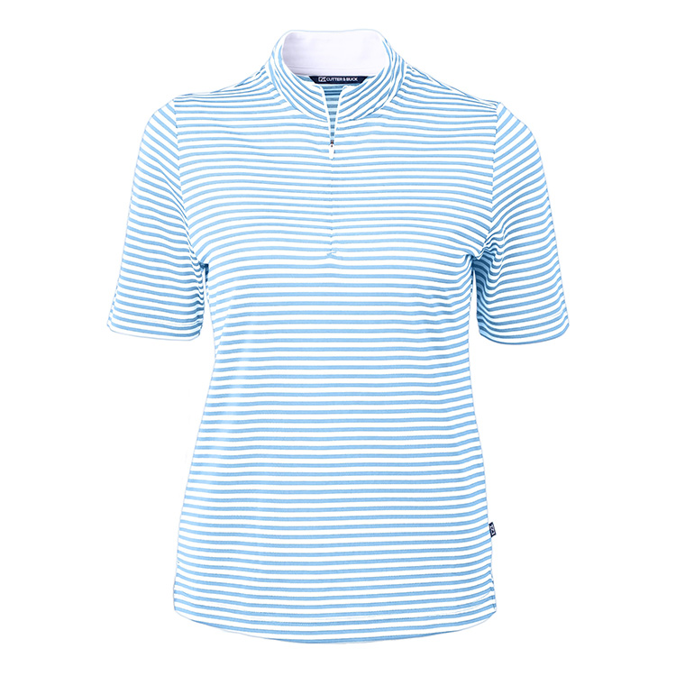 Cutter and Buck Ladies Virtue Eco Pique Stripe Recycled Polo 2