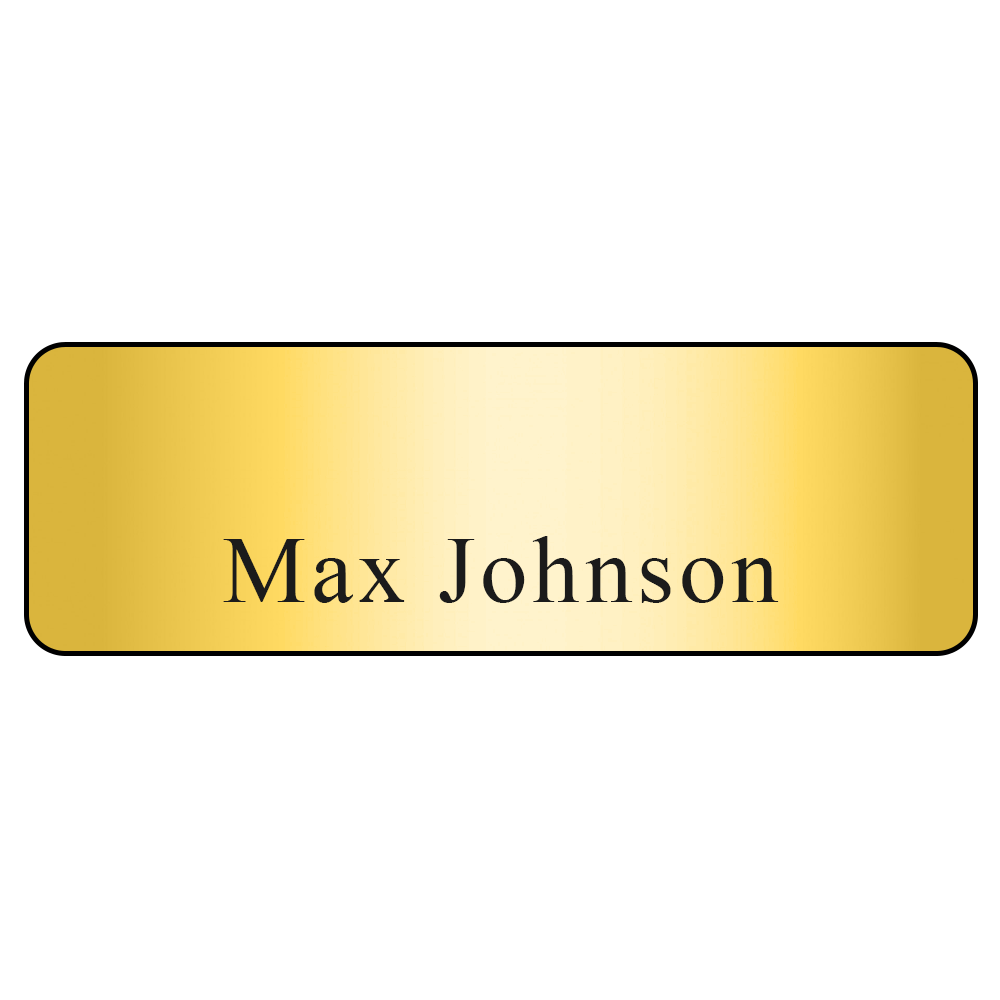 Hollywood Plastic Name Badge (Standard Size 1" x 3") 2