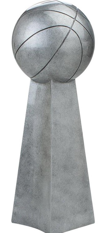Championship Silver Tower Basketball Resin Figure 1