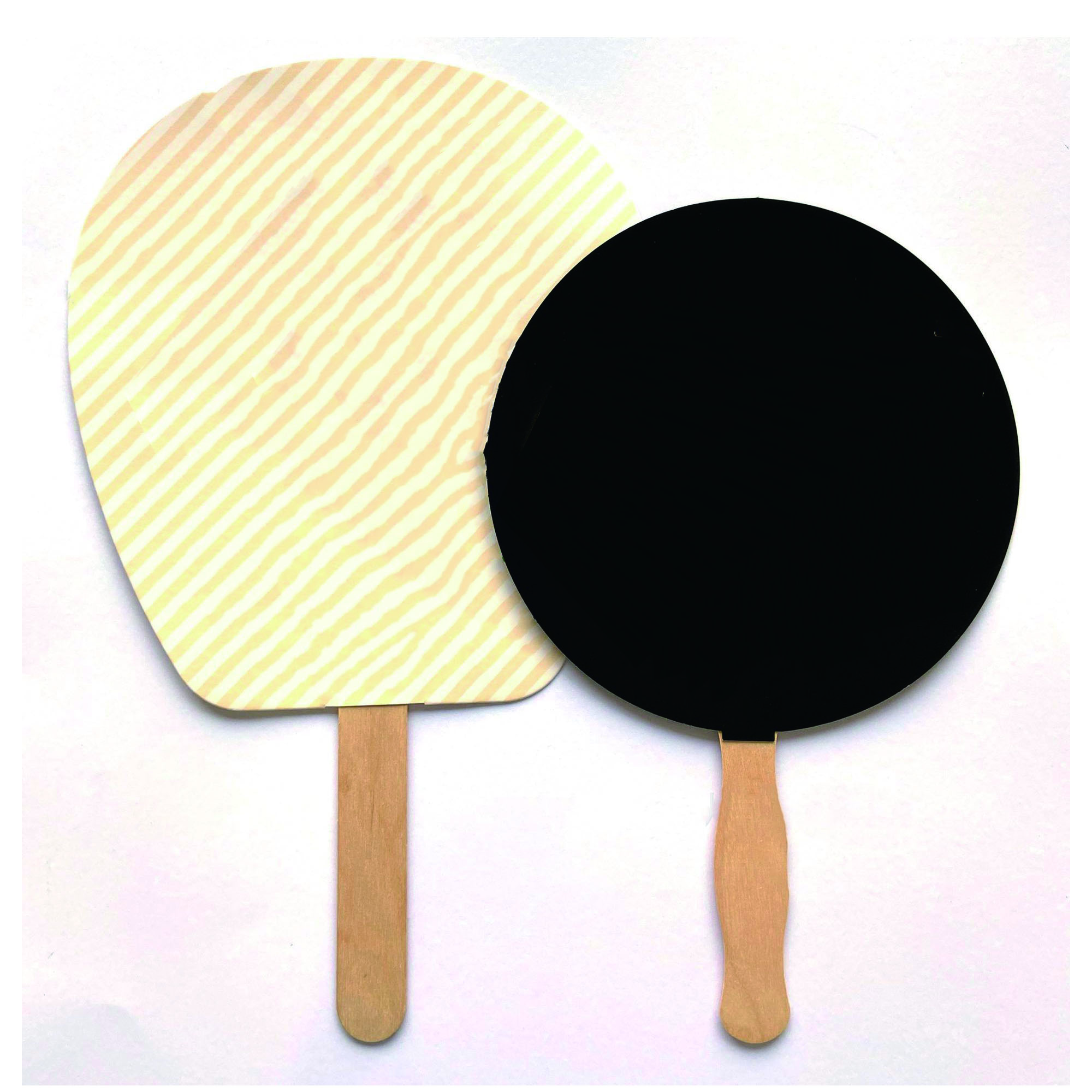 Practical Paper Fan With Wooden Handle Full Color 6
