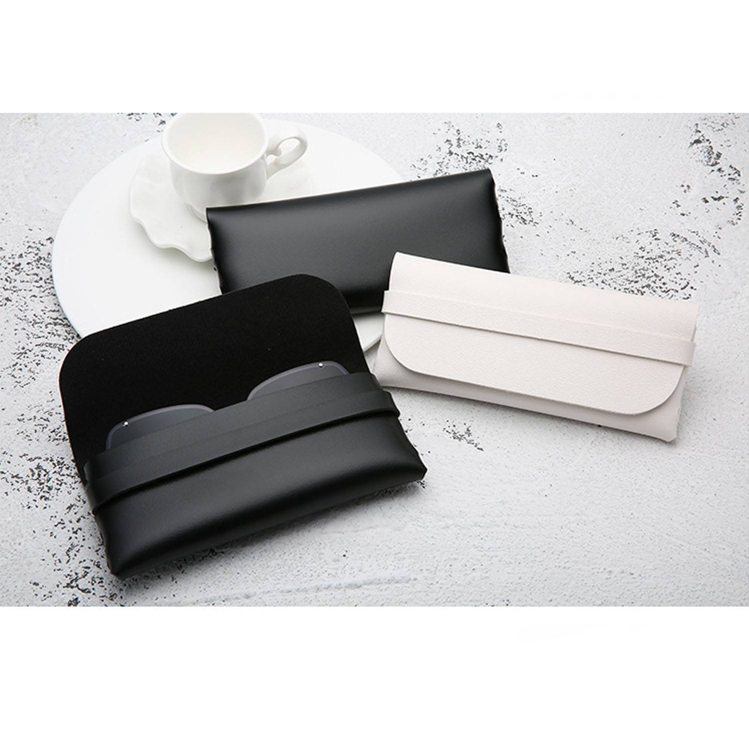 Portable PU Leather Handcrafted Eyeglass Pouch 7