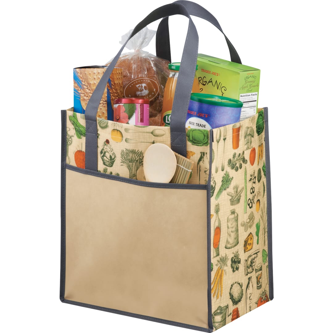 Big Grocery Vintage Laminated Non-Woven Tote 10