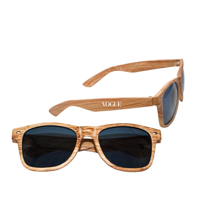 Faux Wood Frame Sunglasses 2
