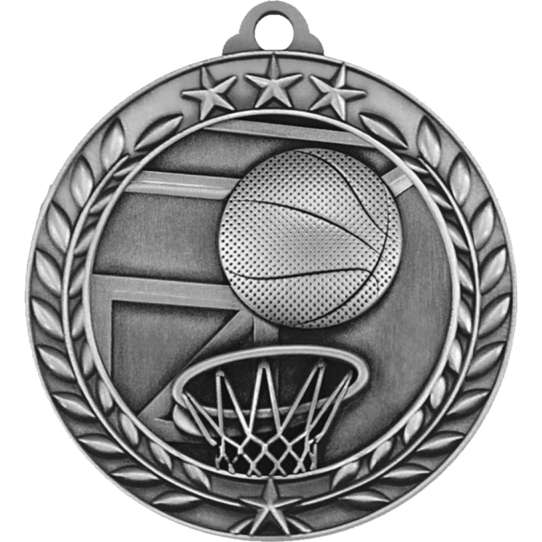 Stock Small Academic & Sports Laurel Medals: Basketball 3