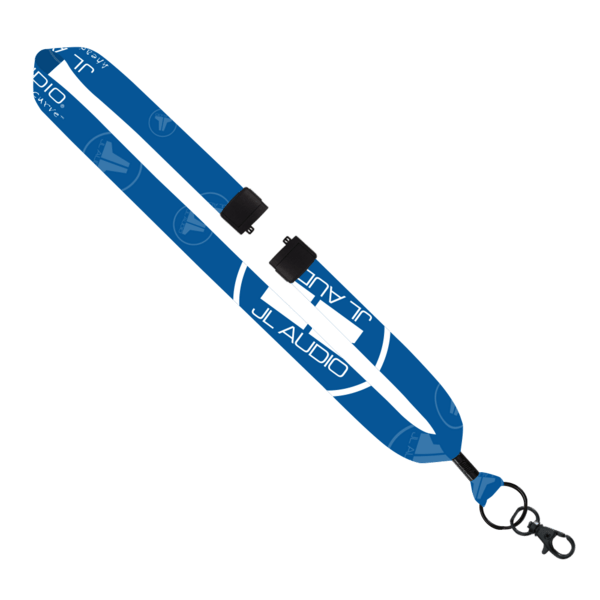 1" Dye-Sublimated Lanyard with Metal Crimp & Metal Split-Ring 8