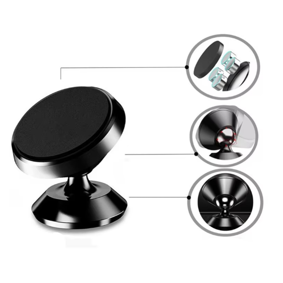 Magnetic Car Phone Mount with Metal Base and Custom Logo 3